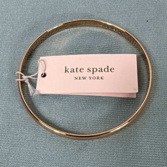 Kate Spade New With Tags Idiom Stop And Smell The Roses Rose Gold Bangle New - Picture 2 of 12